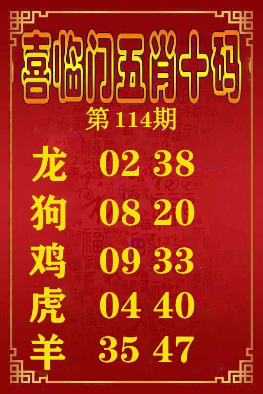 喜临门五肖十码 第114期