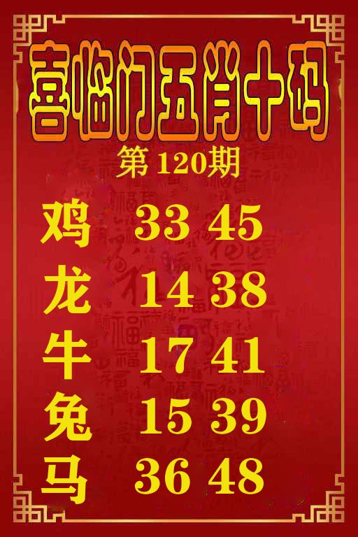 喜临门五肖十码 第120期