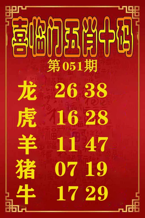 喜临门五肖十码 第51期