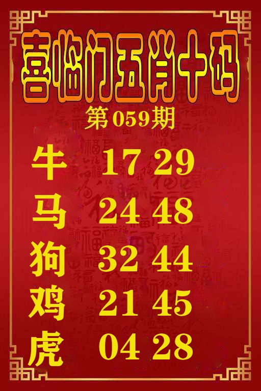 喜临门五肖十码 第59期