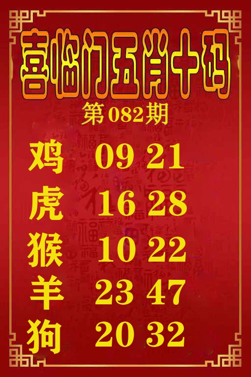 喜临门五肖十码 第82期