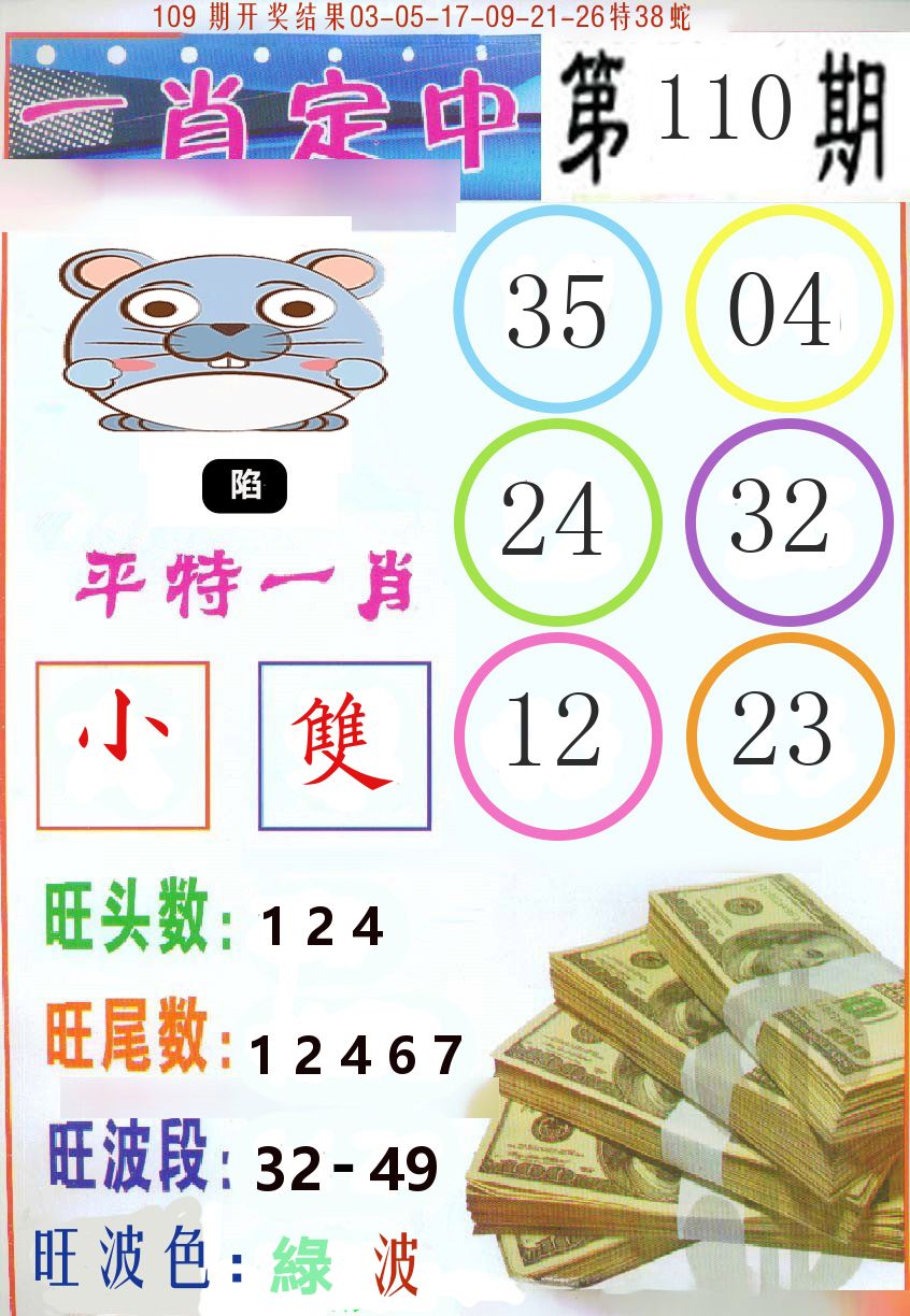 一肖定中 第110期