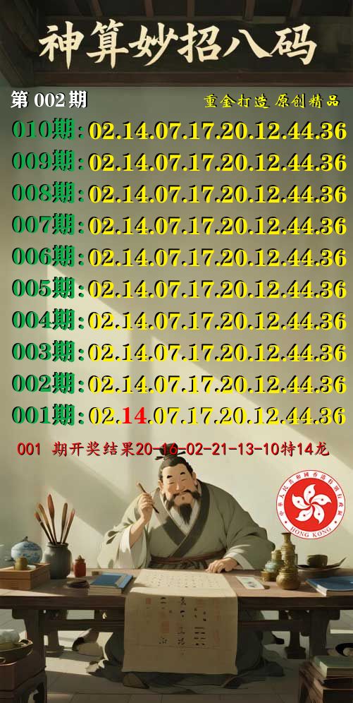 神算妙招八码 第2期