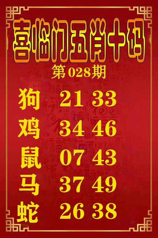 喜临门五肖十码 第28期