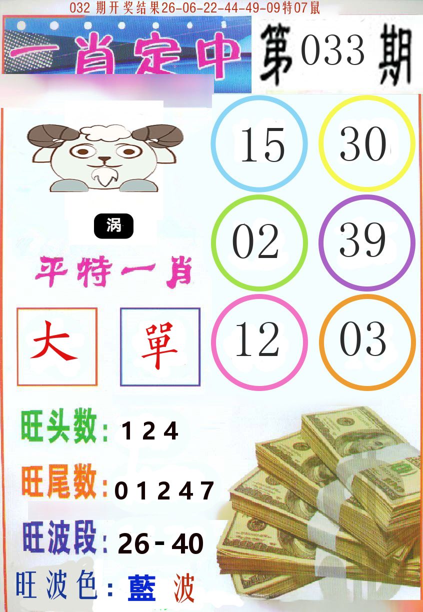 一肖定中 第33期