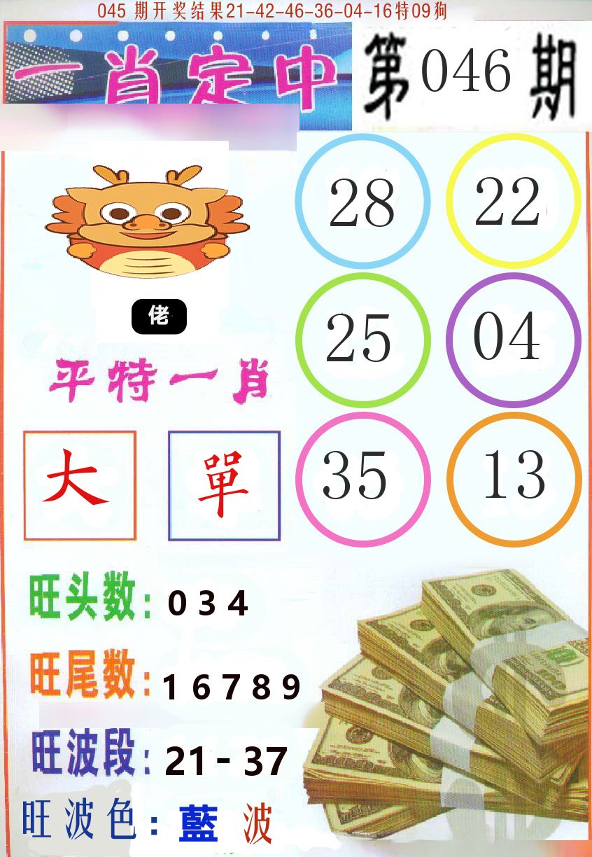 一肖定中 第46期