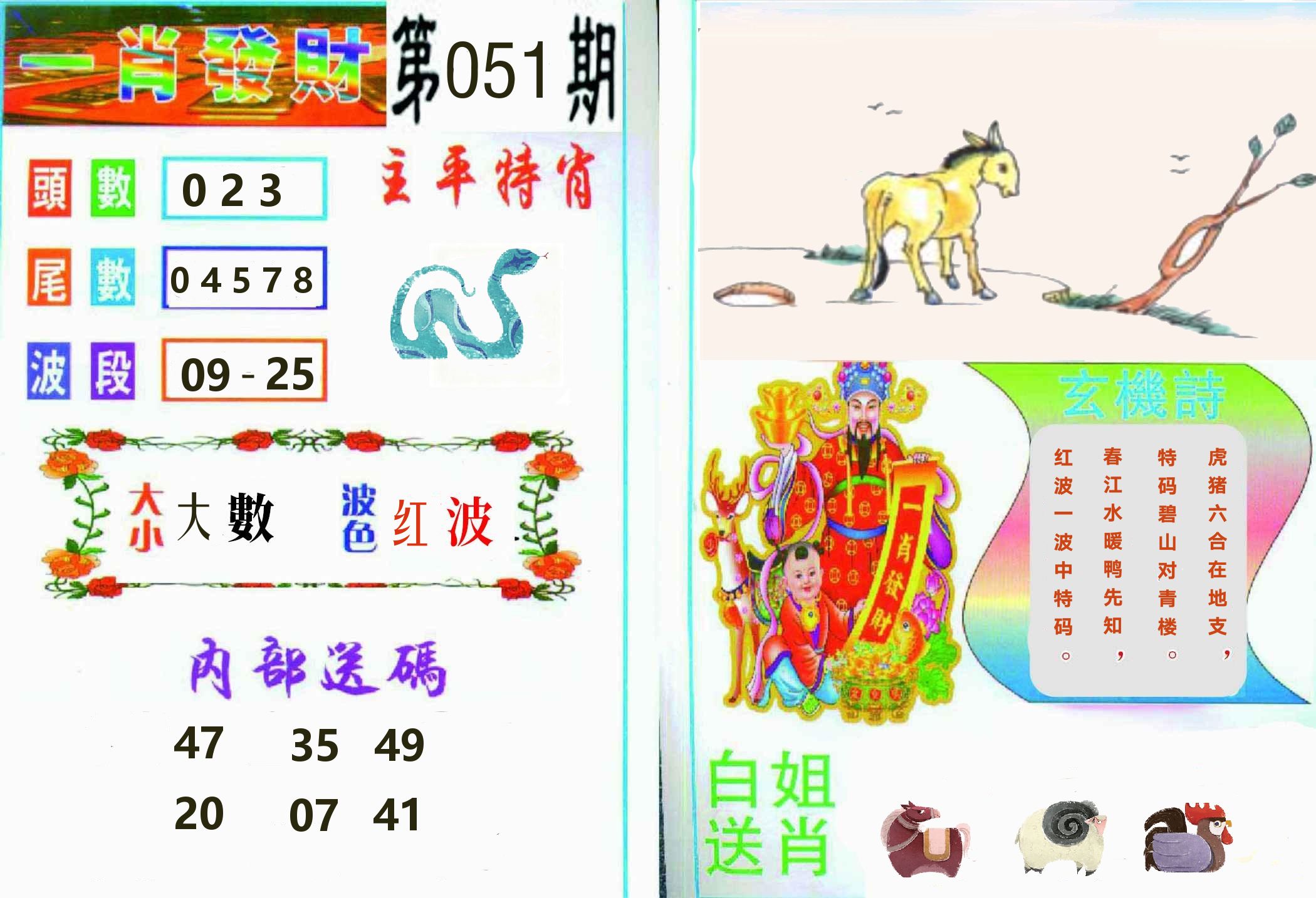 一肖發財 第51期