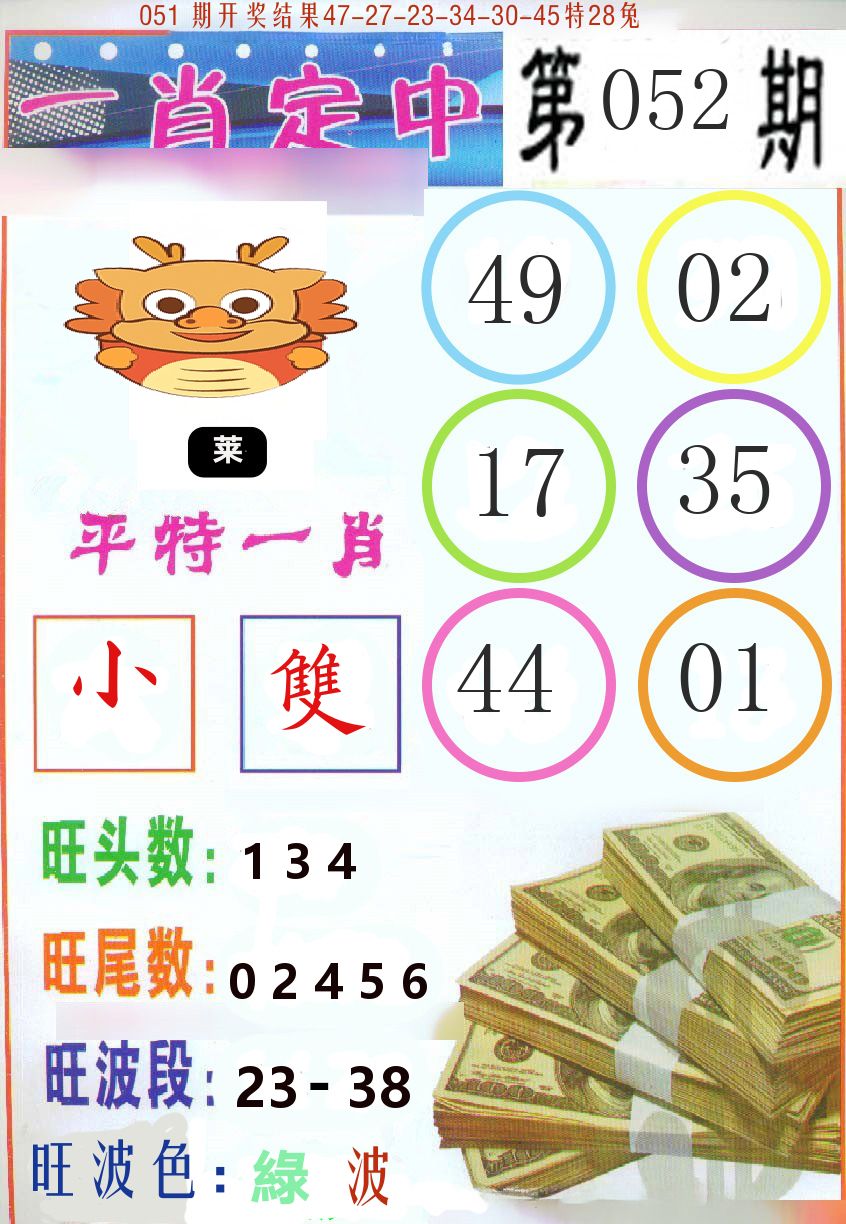 一肖定中 第52期