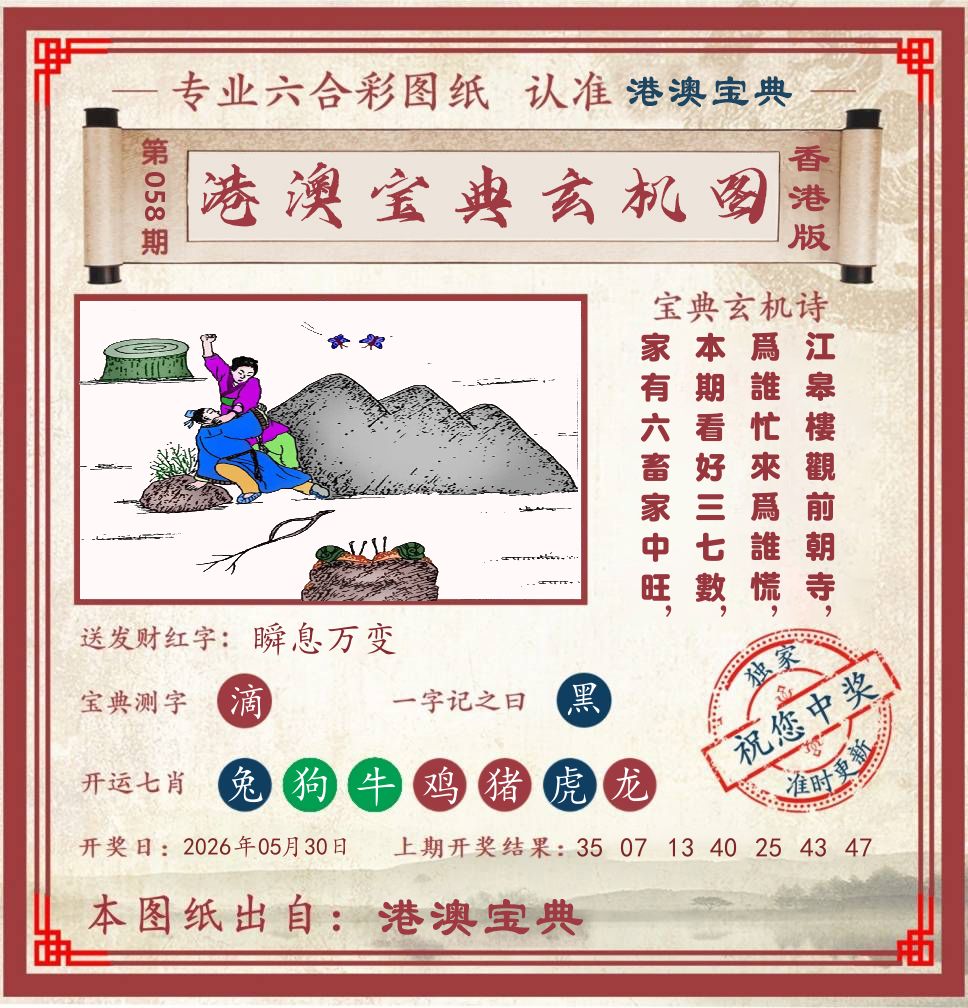 港澳宝典玄机图 第58期