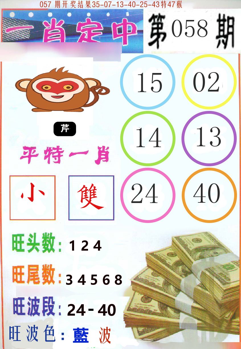 一肖定中 第58期