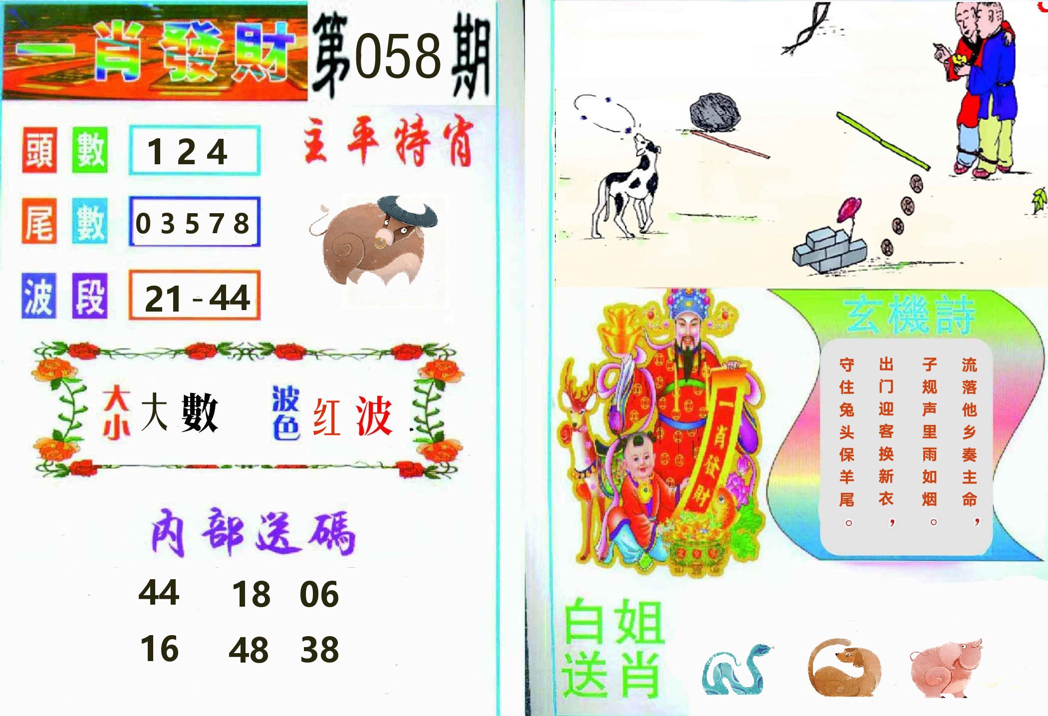 一肖發財 第58期