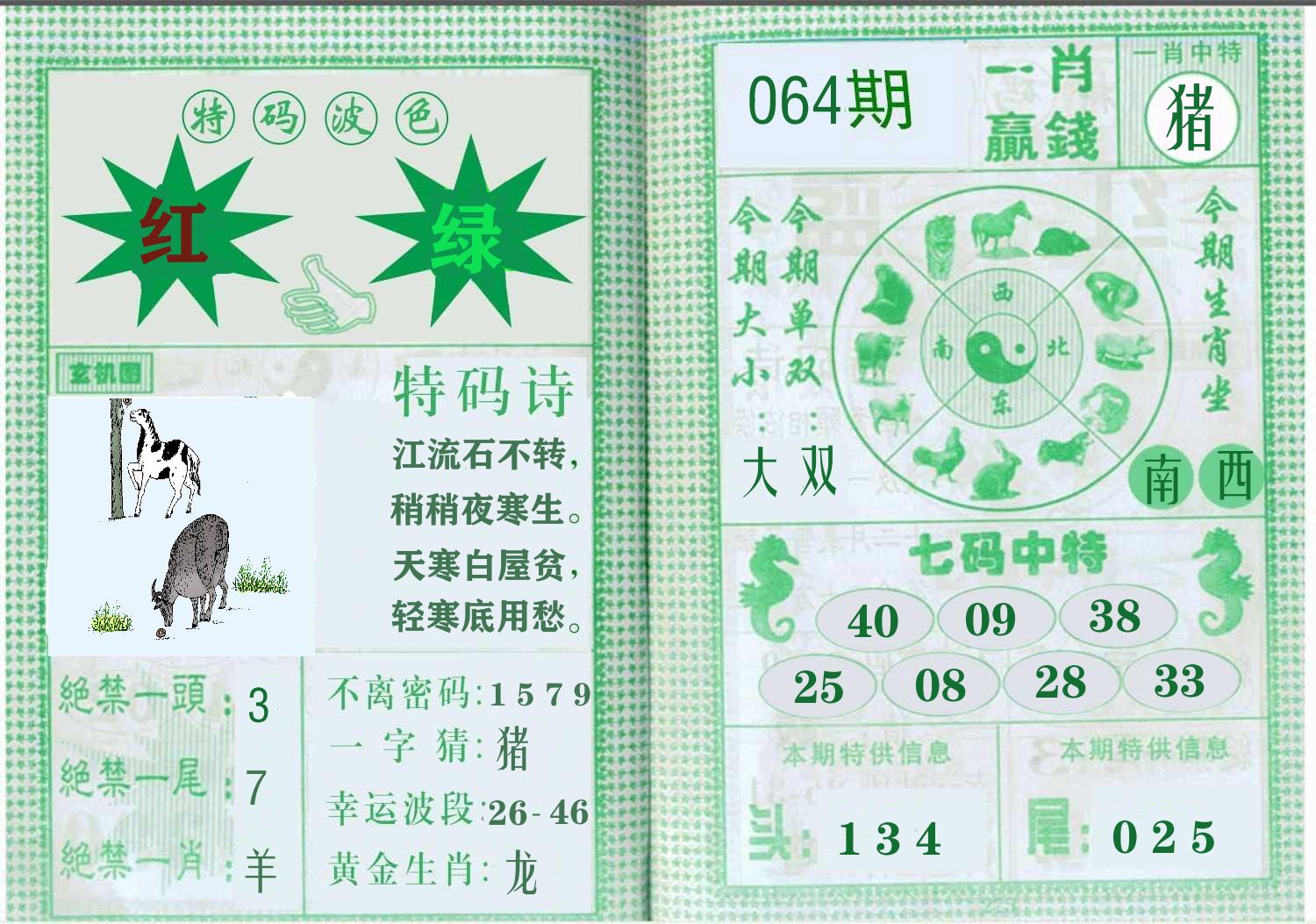 一肖赢钱 第64期