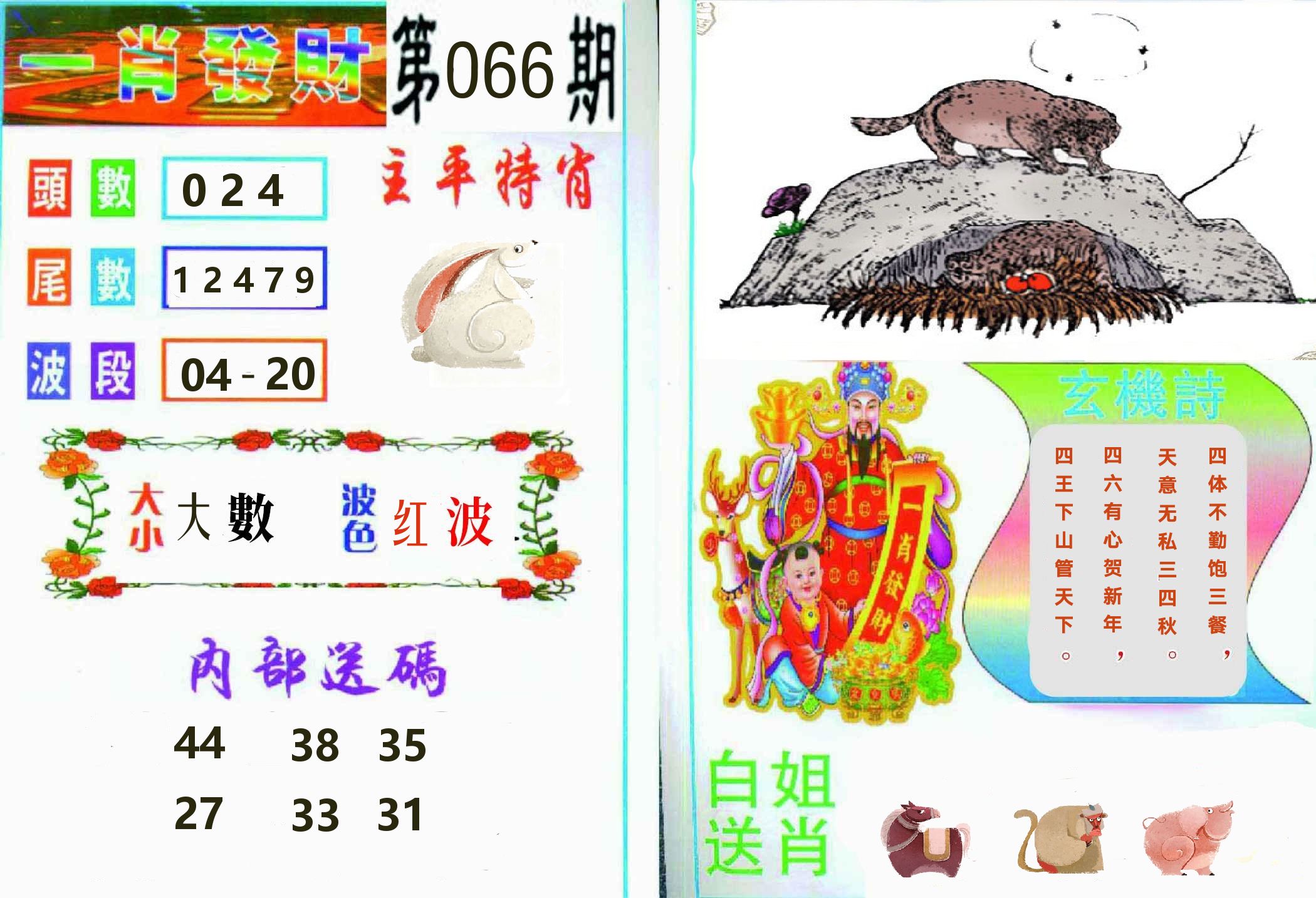一肖發財 第66期