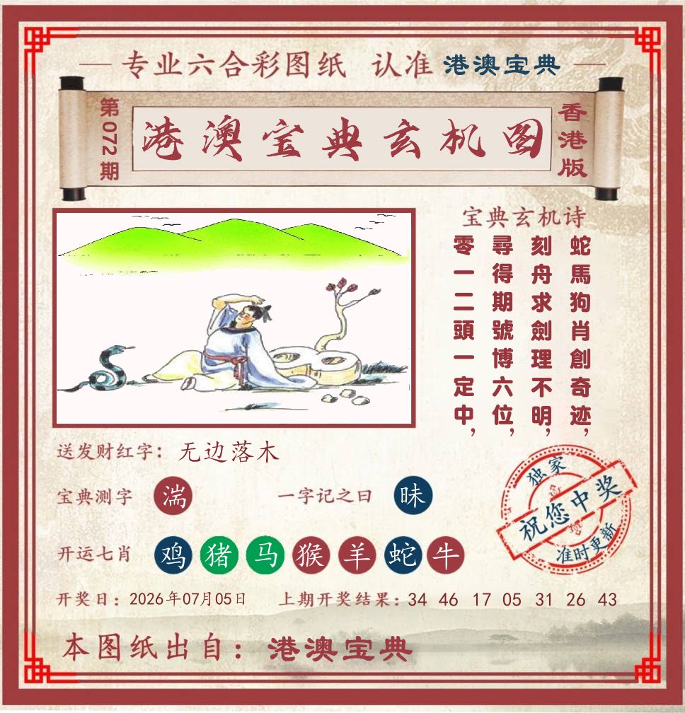港澳宝典玄机图 第72期