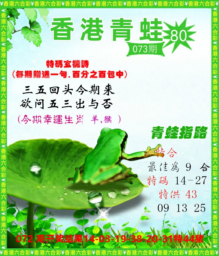 青蛙系列80 第73期