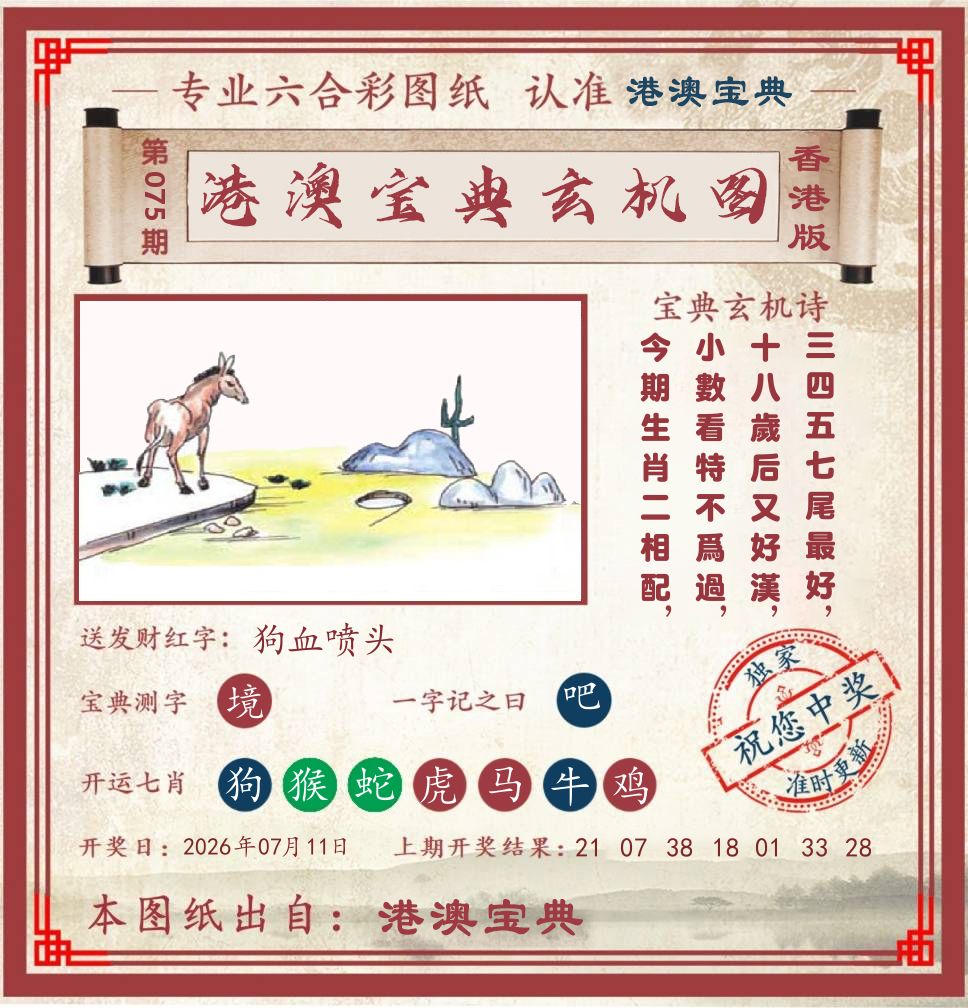港澳宝典玄机图 第75期