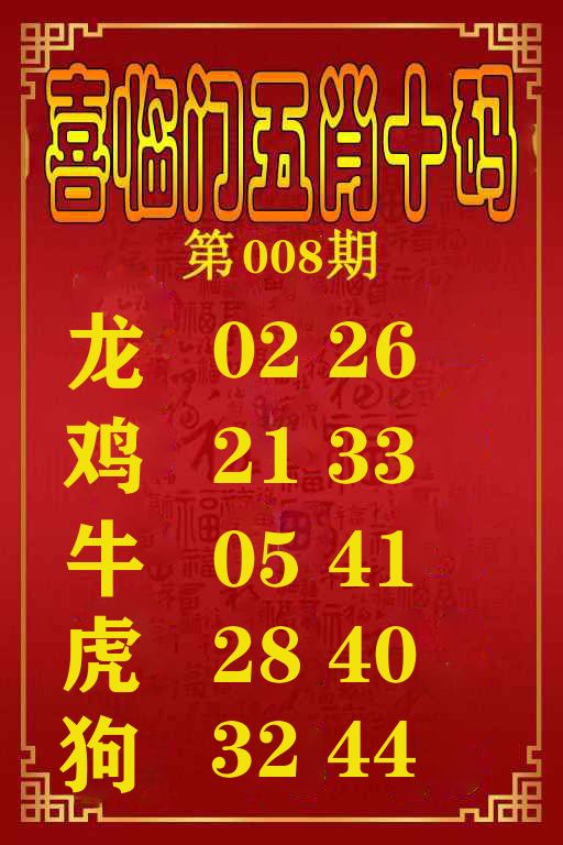 喜临门五肖十码 第8期