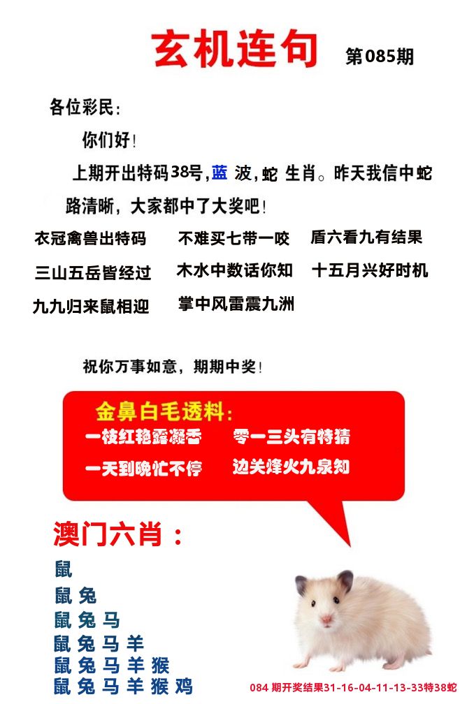 玄机连句 第85期
