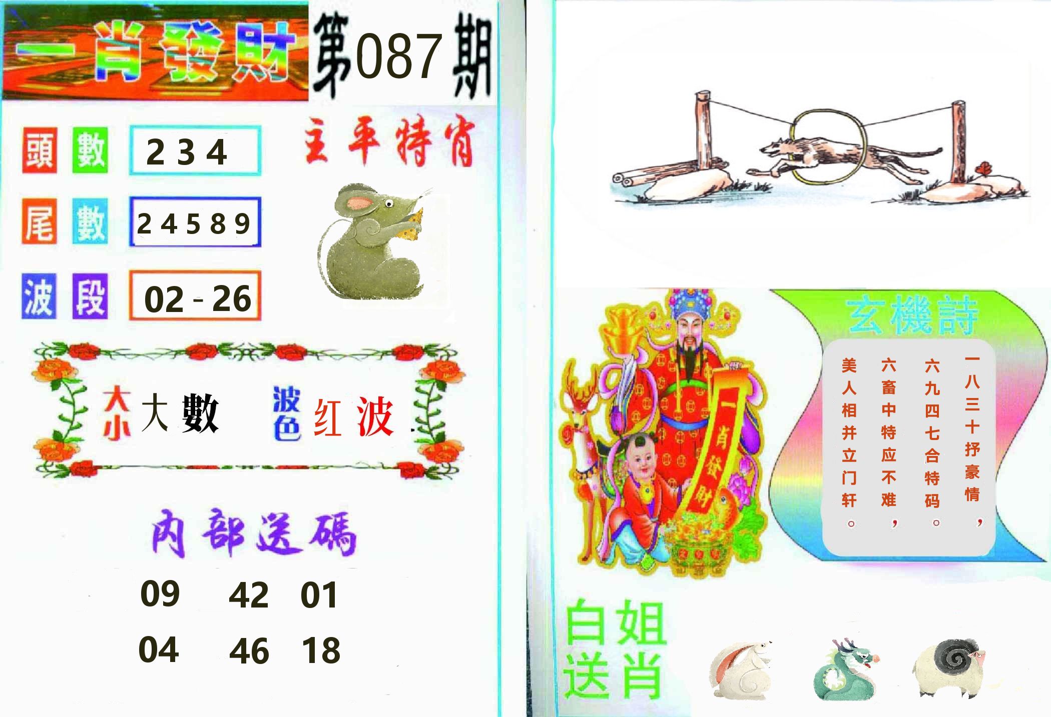 一肖發財 第87期