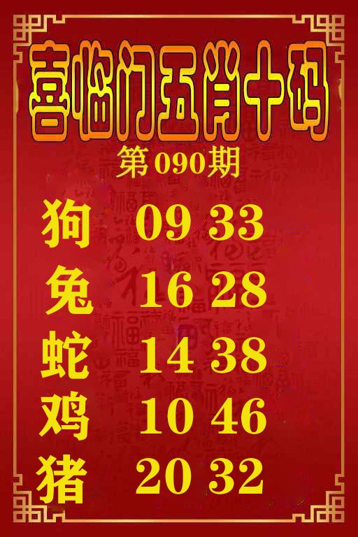 喜临门五肖十码 第90期