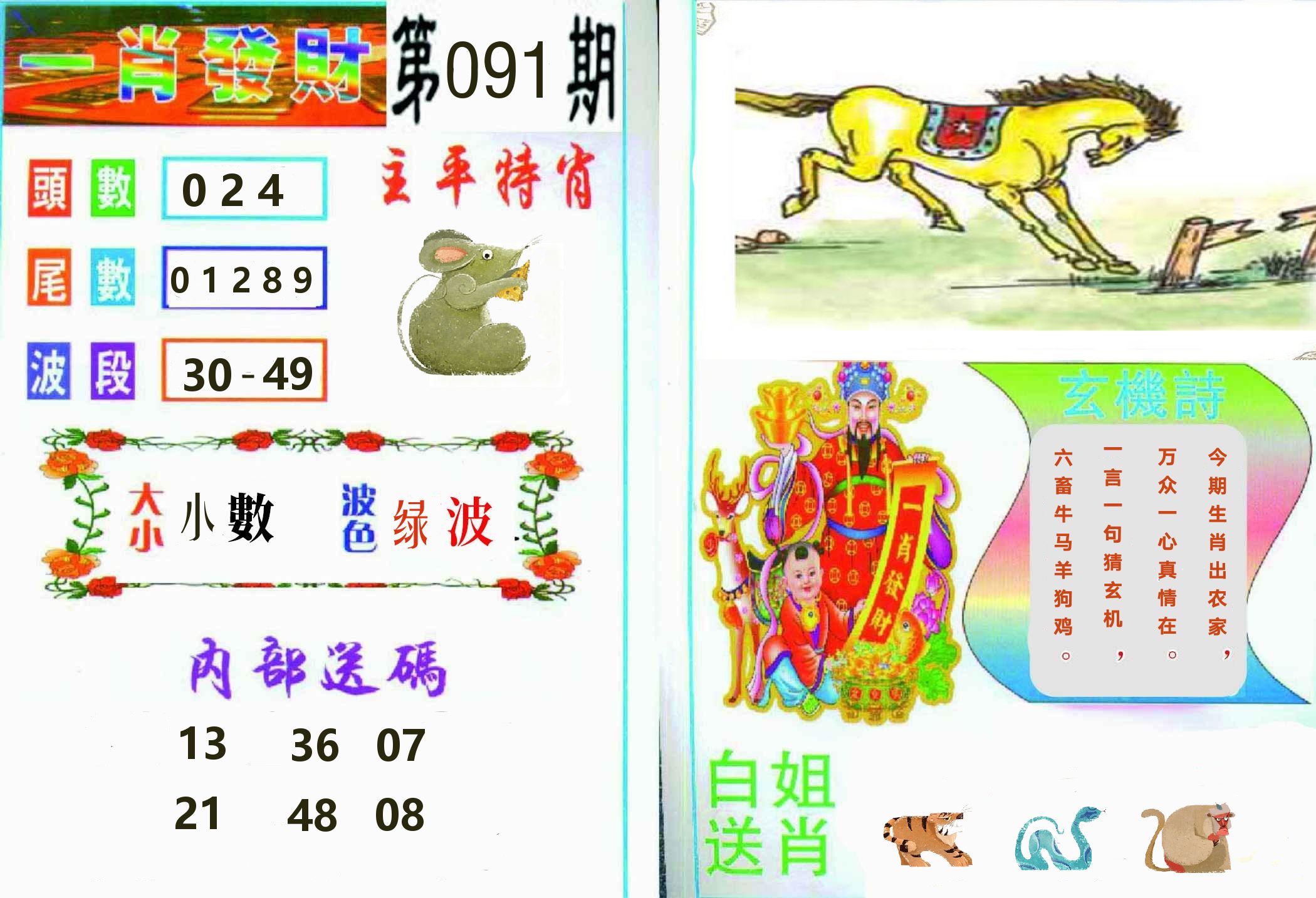 一肖發財 第91期