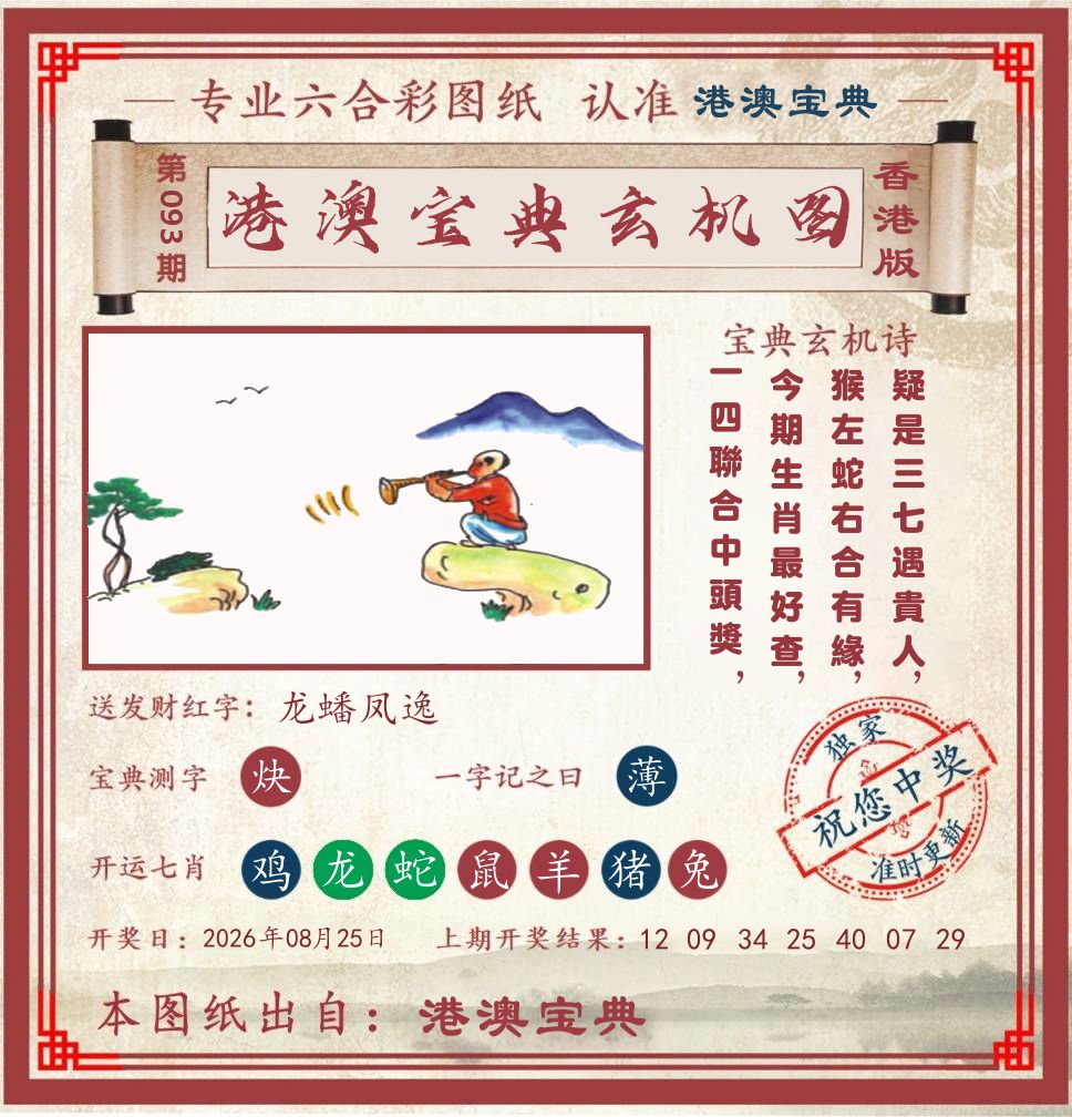港澳宝典玄机图 第93期