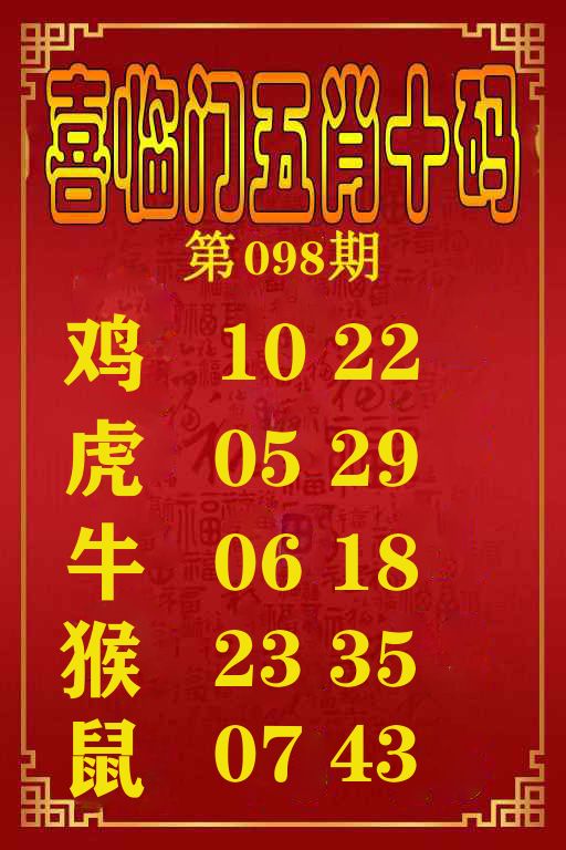 喜临门五肖十码 第98期
